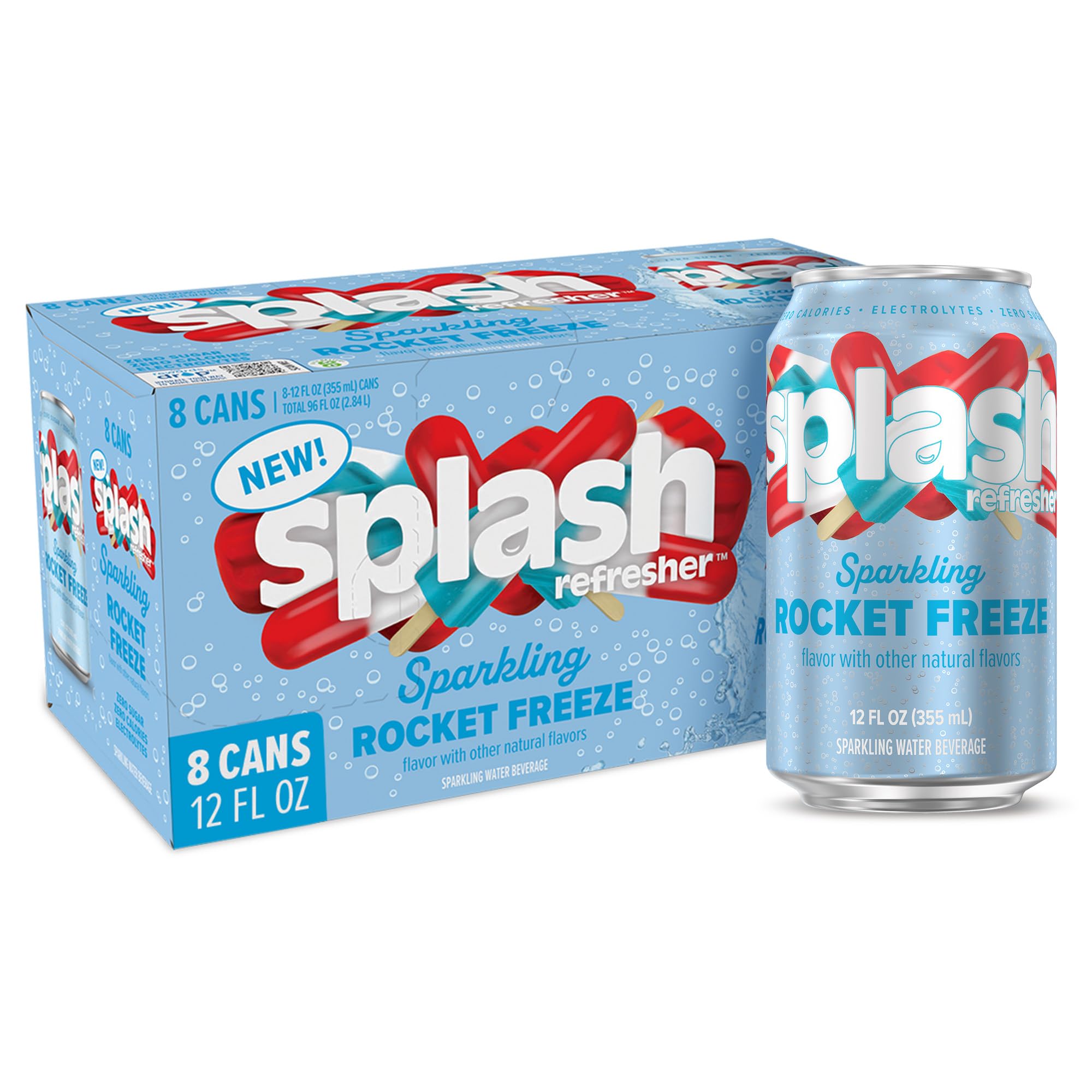 Amazon.com: SPLASH REFRESHER Sparkling Water, Rocket Freeze - 8